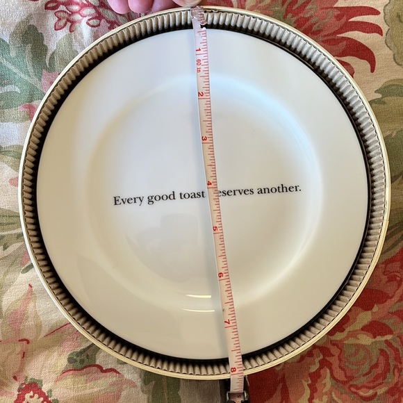 POTTERY BARN Cocktail Plate Set-of-4 White Porcelain Black "Cocktail Quotations" - Picture 13 of 15